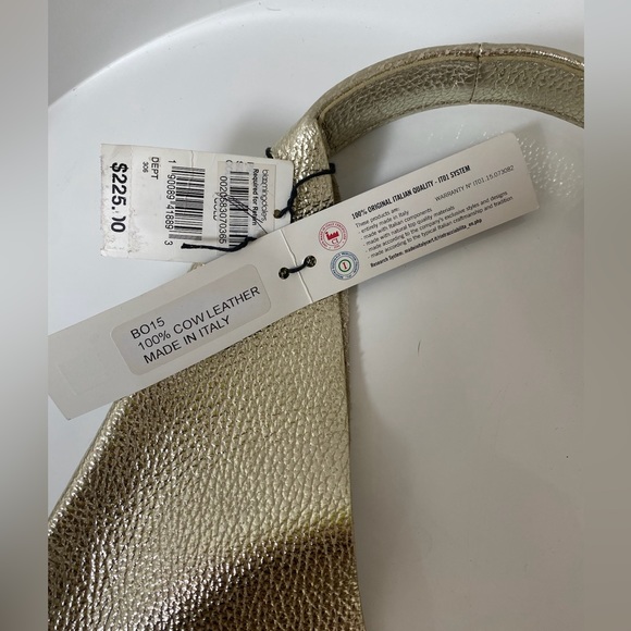 Gold leather hobo bag - Picture 5 of 5